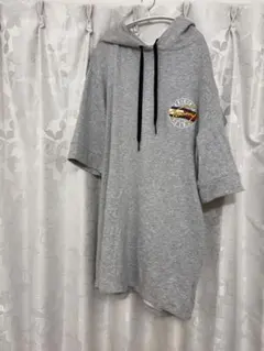 TOMMY JEANS パーカー ロング　グレー
