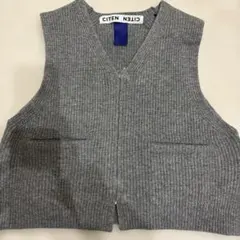 【新品】CITEN エッセンシャル ニット ベスト グレーのサムネイル