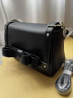 Maison de FLEUR リボンショルダーバッグ ブラック 2way