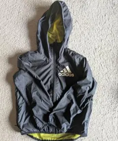 adidas フード付きウィンドブレーカー　 110cm 黒/黄