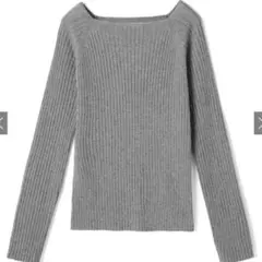 GRL スクエアネックリブニットトップ［rut072］