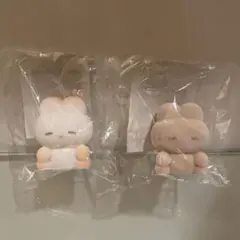 うさぎのねむちゃん フロッキーフィギュア マスコット 2種セット