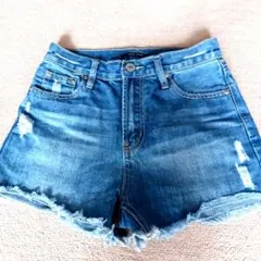 ダメージデニム ショートパンツ M