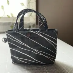 ハンドメイド　ミニミニトートバッグ　ミニトートバッグ　ポーチ　着物　リメイク