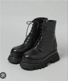 HARE ハレ ボリュームコンバットブーツ　ブーツ　黒　ブラック　厚底　新品