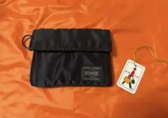 【外観美品.現行タグ】PORTERポーター TANKER 折り財布 ブラック