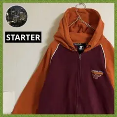スターター バージニア工科大学 刺繍ワンポイント ラグラン フーディー パーカーのサムネイル