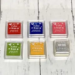 インクパッド 5色セット+おまけ1色　中古　スタンプ台　Color Kiss