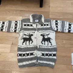 Kanata トナカイ柄ウールカーディガンのサムネイル