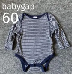ベビーギャップ　長袖ロンパース　ボーダー　60cm 男の子　女の子　紺白