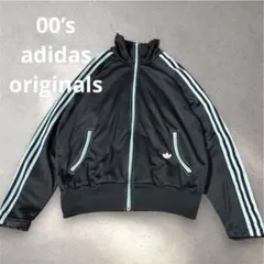 【00s】adidas originals トラックジャケット 紺色 水色