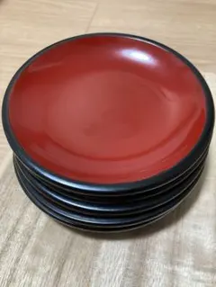 お茶請け 菓子器 菓子皿 和食器 銘々皿 取り皿 漆器 5枚 セット