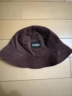 Kappa バケットハット チェック柄 ブラウン　リバーシブル