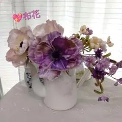 布花作品♡アネモネと小花のアレンジ