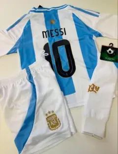 120cmアルゼンチンモデル　メッシ　子供サッカーユニフォーム三点セット