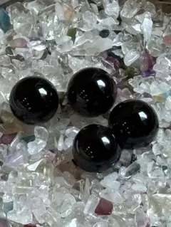 【漆黒の守護石】天然石 オニキス 12mm 4粒セットパワーストーン