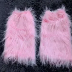 ピンクファー レッグウォーマー SHEIN