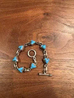 インディアンジュエリーターコイズハートブレスレット