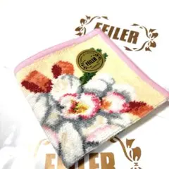 新品 FEILER フェイラー タオルハンカチ シンピジウム クリームイエロー