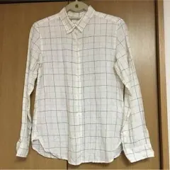 ユニクロ リネンチェックシャツ