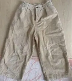コーデュロイ ガウチョパンツ ベージュ