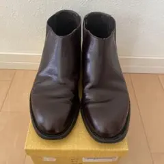 【週末セール】REGAL ダークブラウン レザー サイドゴアブーツ