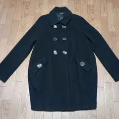 美品☆リエンダ　コクーンコート　黒色　Mサイズ　毛90%　暖かい　裏地あり