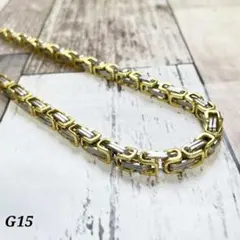 G15 チェーン ネックレス 6mm 60cm ゴールド メンズ ロール 人気