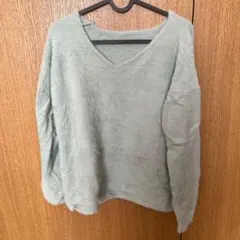 シャギーニット vネック