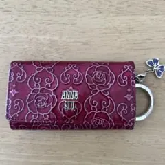 ANNA SUI キーケース ローズ柄 ボルドーのサムネイル