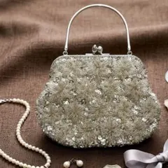 値下げ✨ヴィンテージ美品✨総ビーズがま口アンティークバッグ