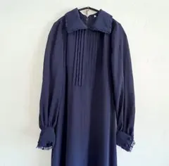 ヴィンテージ ワンピース vintage 昭和　レトロ　ネイビー詳細参照