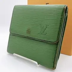極美品ルイヴィトン M63574 エピ ポシェットポルトモネクレディ 長財布
