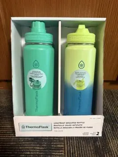 新品★サーモフラスク★ステンレス真空断熱ボトル2本セット★ThermoFlaskのサムネイル