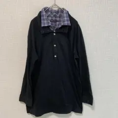 MEN'S MELROSE メンズメルローズ 七分丈 シャツカットソー 重ね着風