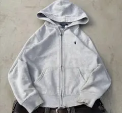 POLO RALPH LAUREN GREY ZIP HOODIE Y2Kのサムネイル