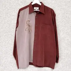 【ヴィンテージ】Santreno 長袖シャツ 2L バイカラー 刺繍入りのサムネイル