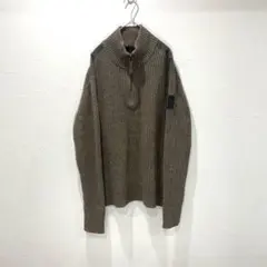 中古 CALVIN KLEIN プルオーバーハーフジップニット Lのサムネイル