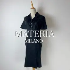MATERIA MILANO フリル ドレス ワンピース 黒のサムネイル
