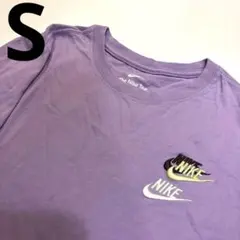 NIKE ナイキ　3連刺繍　ロゴ　Tシャツ　紫　ラベンダー　半袖　Sサイズのサムネイル