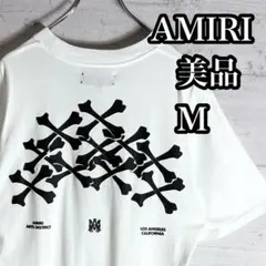 美品✨️AMIRI BONES STACKED Tシャツ 両面ロゴ M