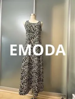 新品 EMODA ヒョウ柄ロングキャミワンピース