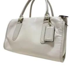 希少✨ COACH オールドコーチ レザー ハンドバッグ ボストンバッグ　白