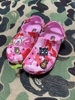 BAPE CROCS ECHO RED エイプ クロックス サンダル 赤 26 - メルカリ