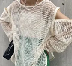 チャオパニックティピー　マルチWAYメッシュカットアウトトップス