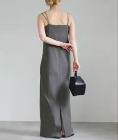 セレクトモカ ダブルストラップカップ付きリブキャミワンピース