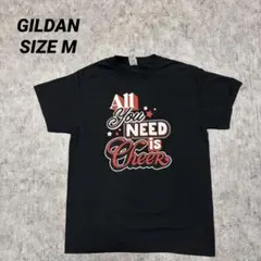 GILDAN ロゴTシャツ 黒 プリントT 半袖 ストリート