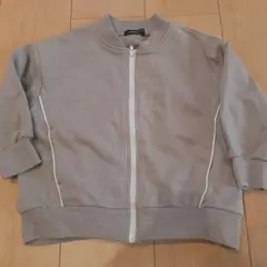 COMME CA ISM グレー ジップアップジャケット