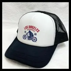 アメカジ メッシュキャップ 黒 ストリート y2k ロサンゼルス バイク