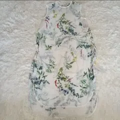 新品未使用タグ付　TEVALT シースルー　花柄ノースリーブ　ロング丈ワンピース